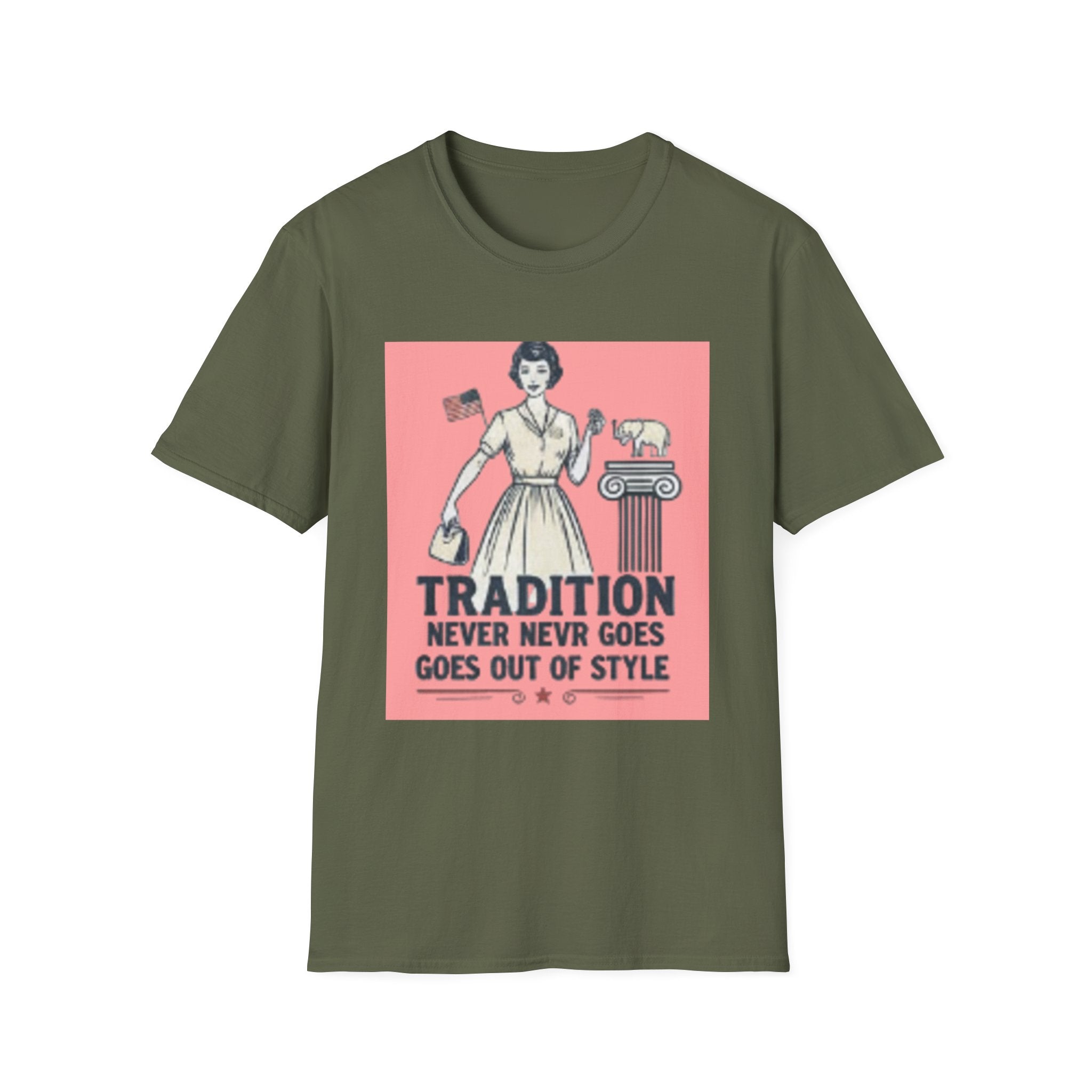 Vintage Tradition T-Shirt — “Tradition Never Goes Out of Style” Retro Housewife Graphic Tee