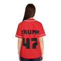 Baseball Jersey — Bold 'Trump 47' Red Team Tee