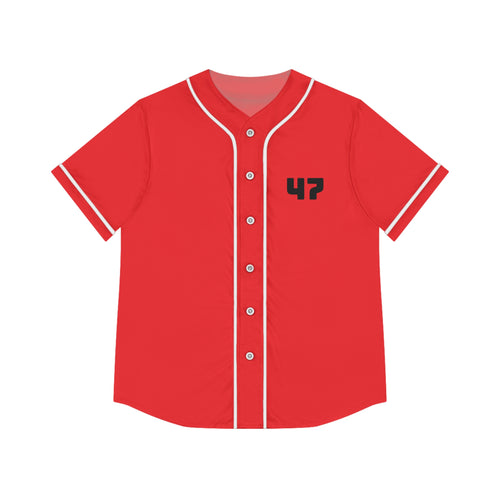 Baseball Jersey — Bold 'Trump 47' Red Team Tee