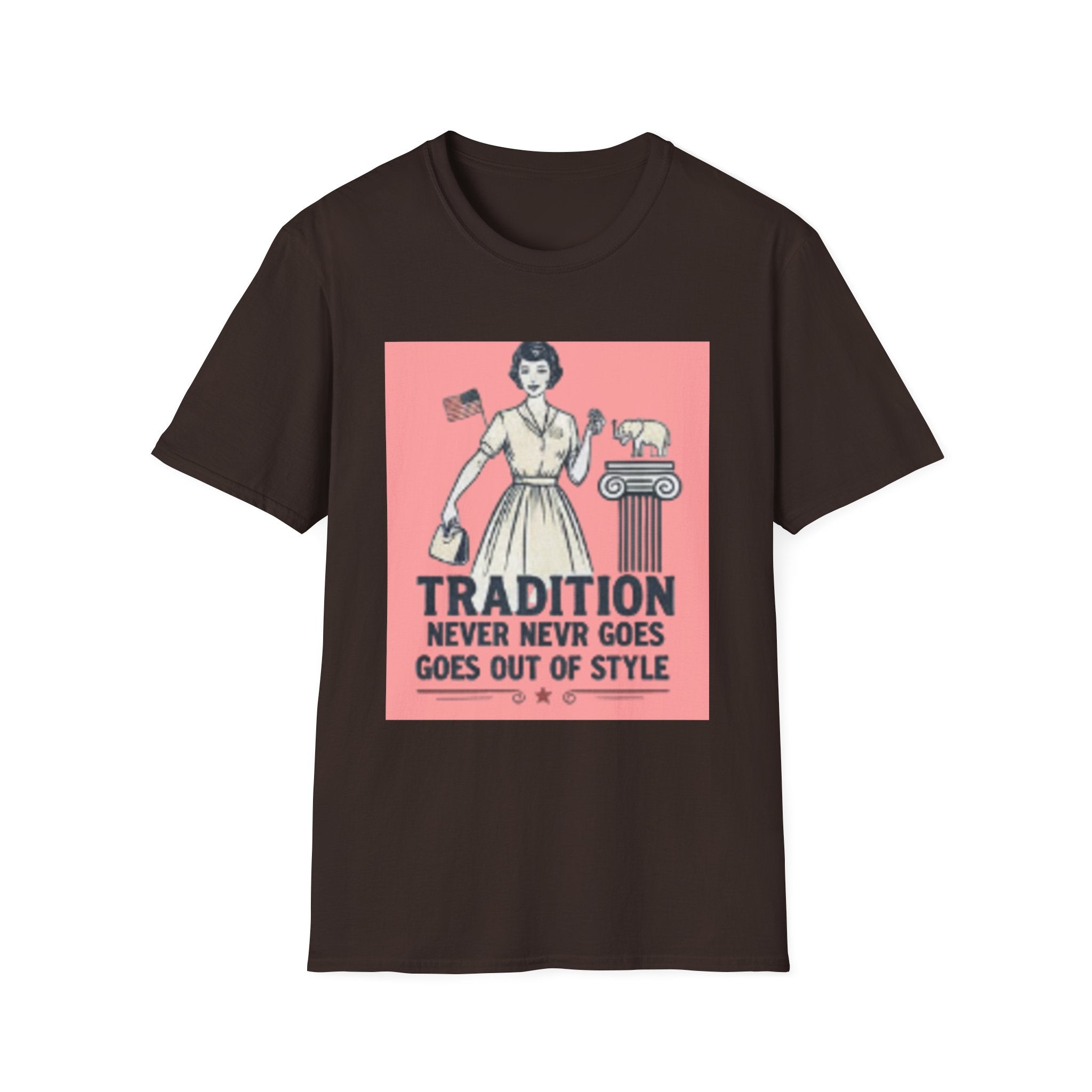 Vintage Tradition T-Shirt — “Tradition Never Goes Out of Style” Retro Housewife Graphic Tee