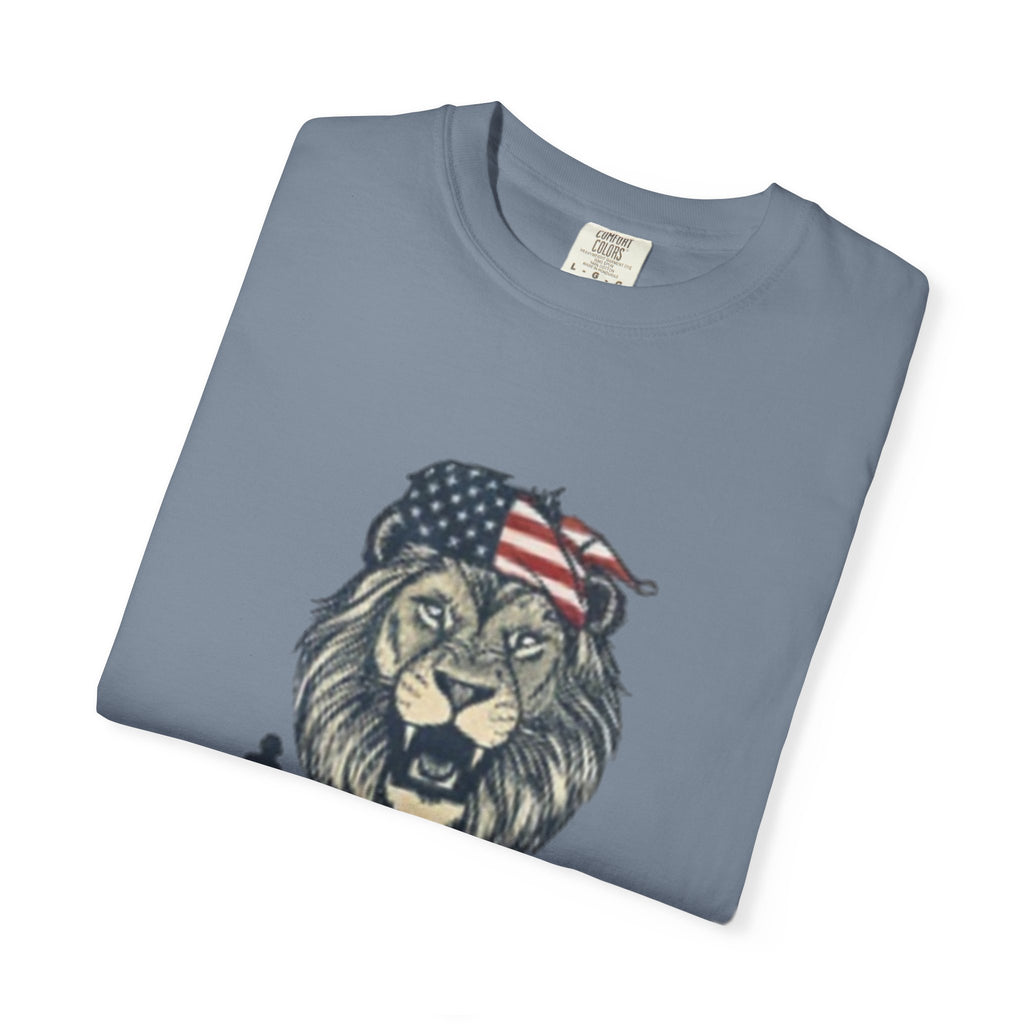 Raising Lions Not Sheep T-Shirt — Patriotic Lion Family Tee