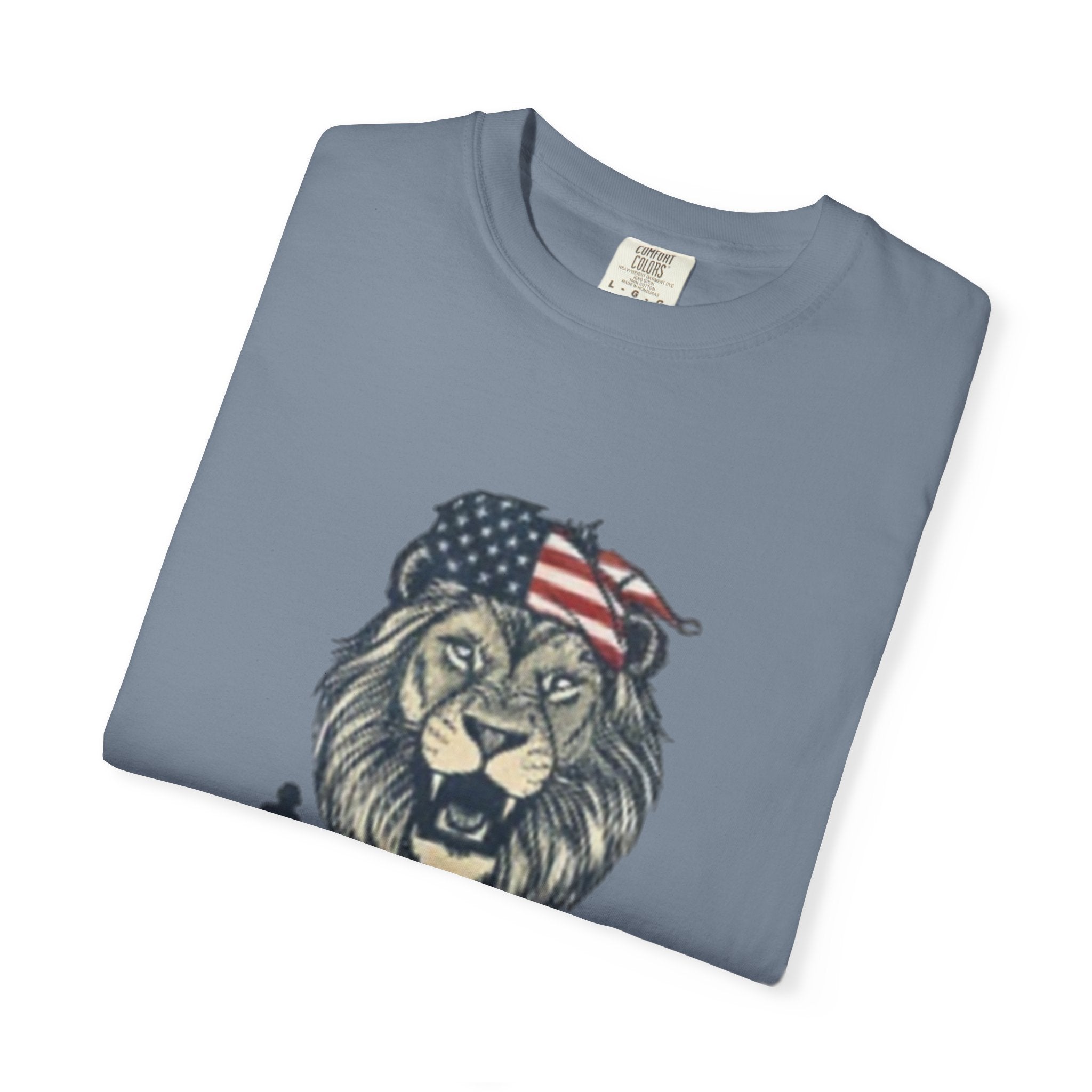 Raising Lions Not Sheep T-Shirt — Patriotic Lion Family Tee