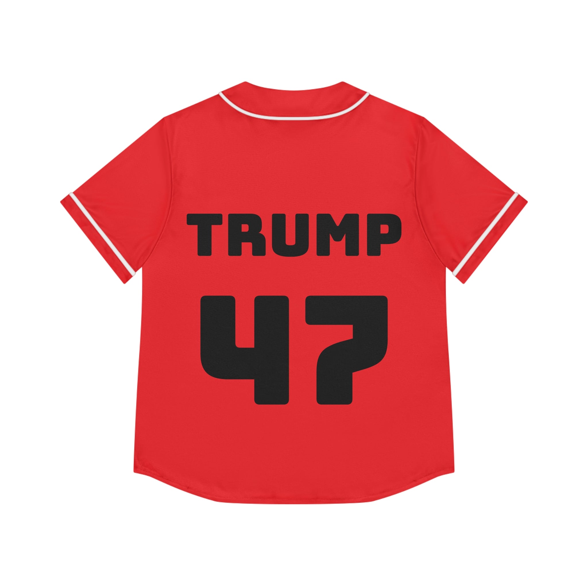 Baseball Jersey — Bold 'Trump 47' Red Team Tee