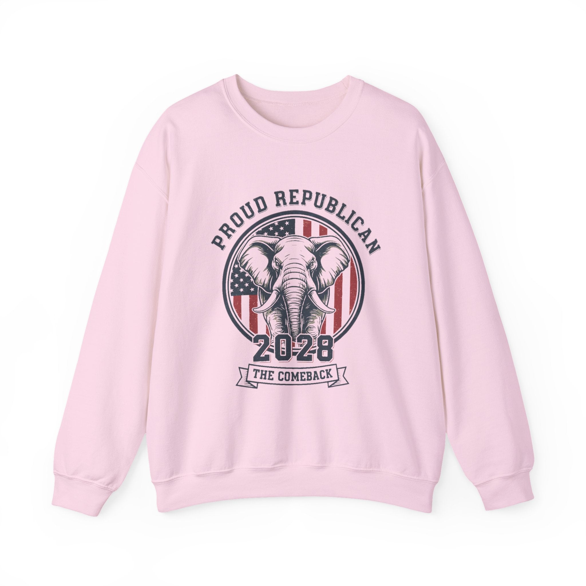 Republican 2028 Crewneck Sweatshirt — "Proud Republican" Elephant Patriotic Design