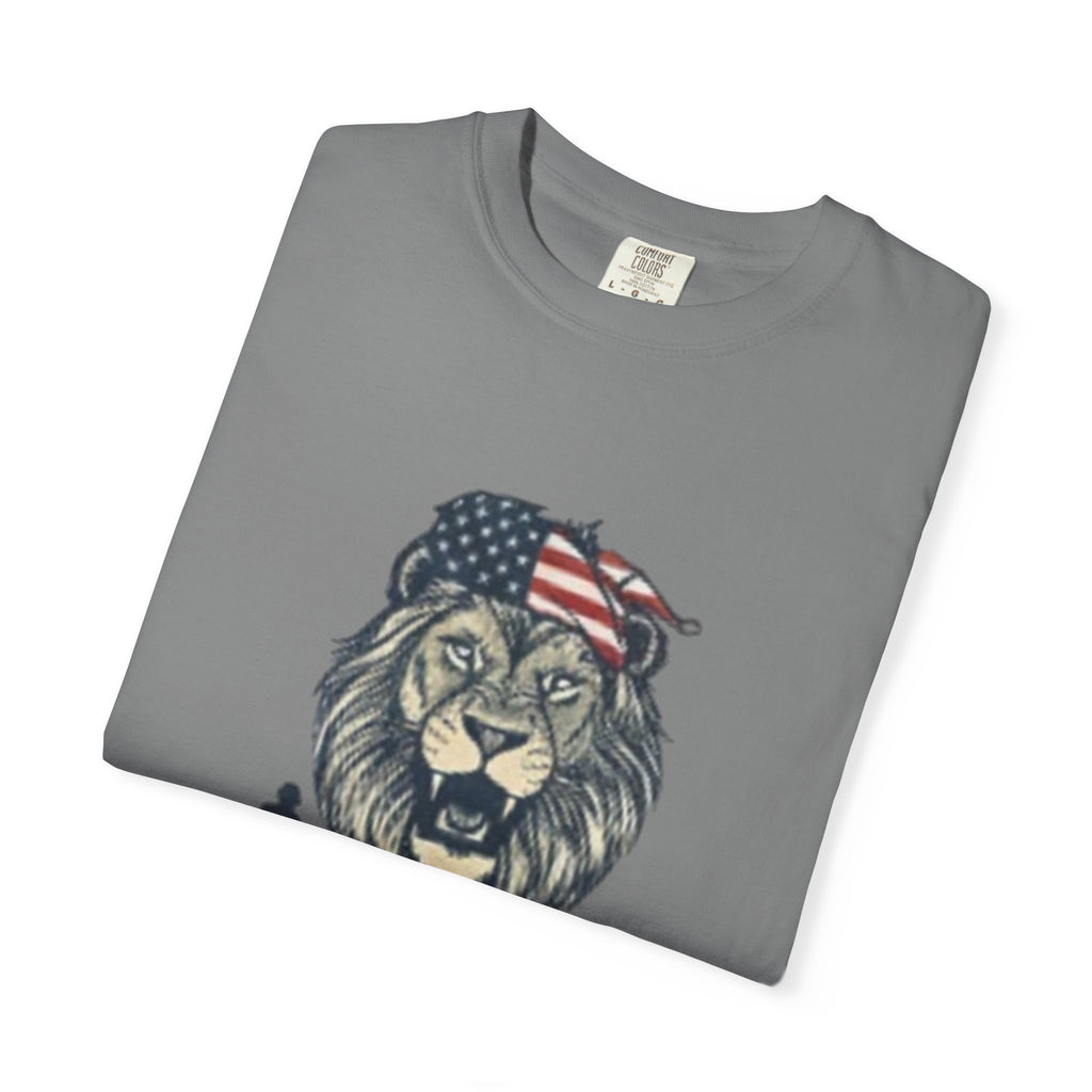 Raising Lions Not Sheep T-Shirt — Patriotic Lion Family Tee