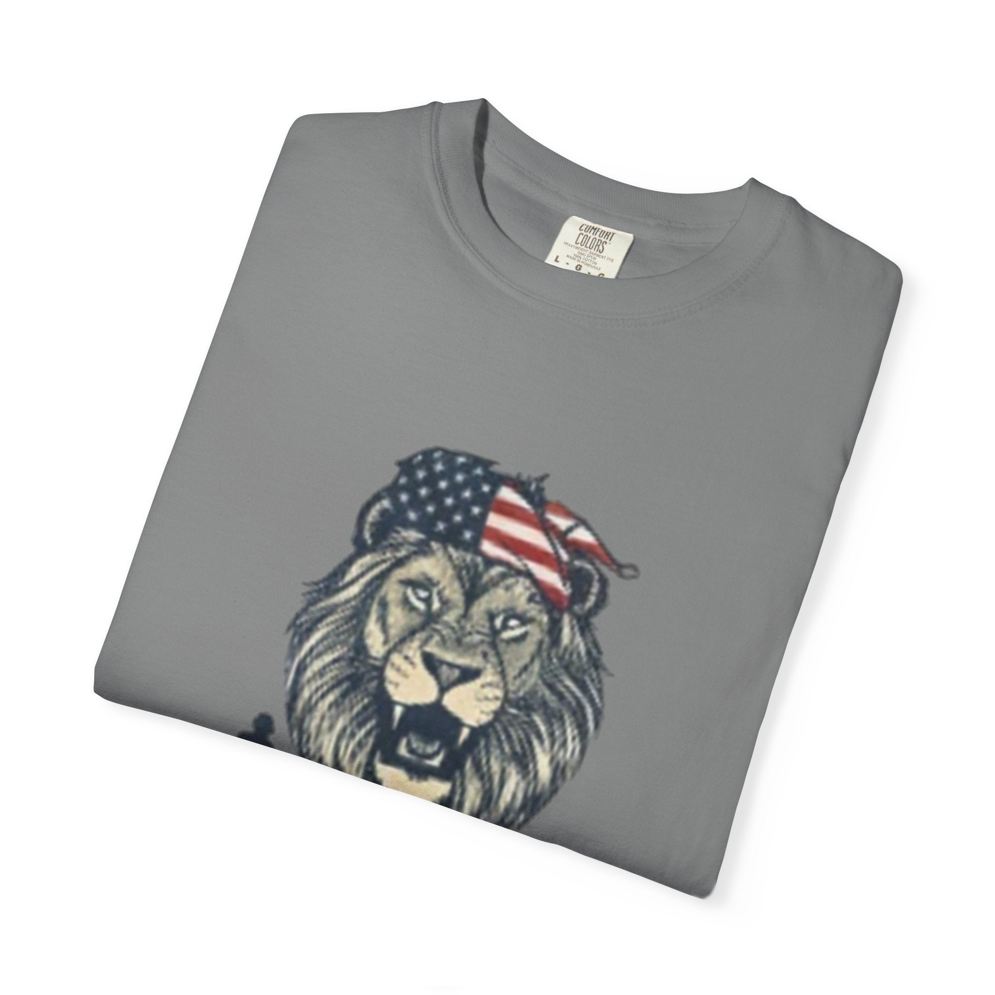 Raising Lions Not Sheep T-Shirt — Patriotic Lion Family Tee
