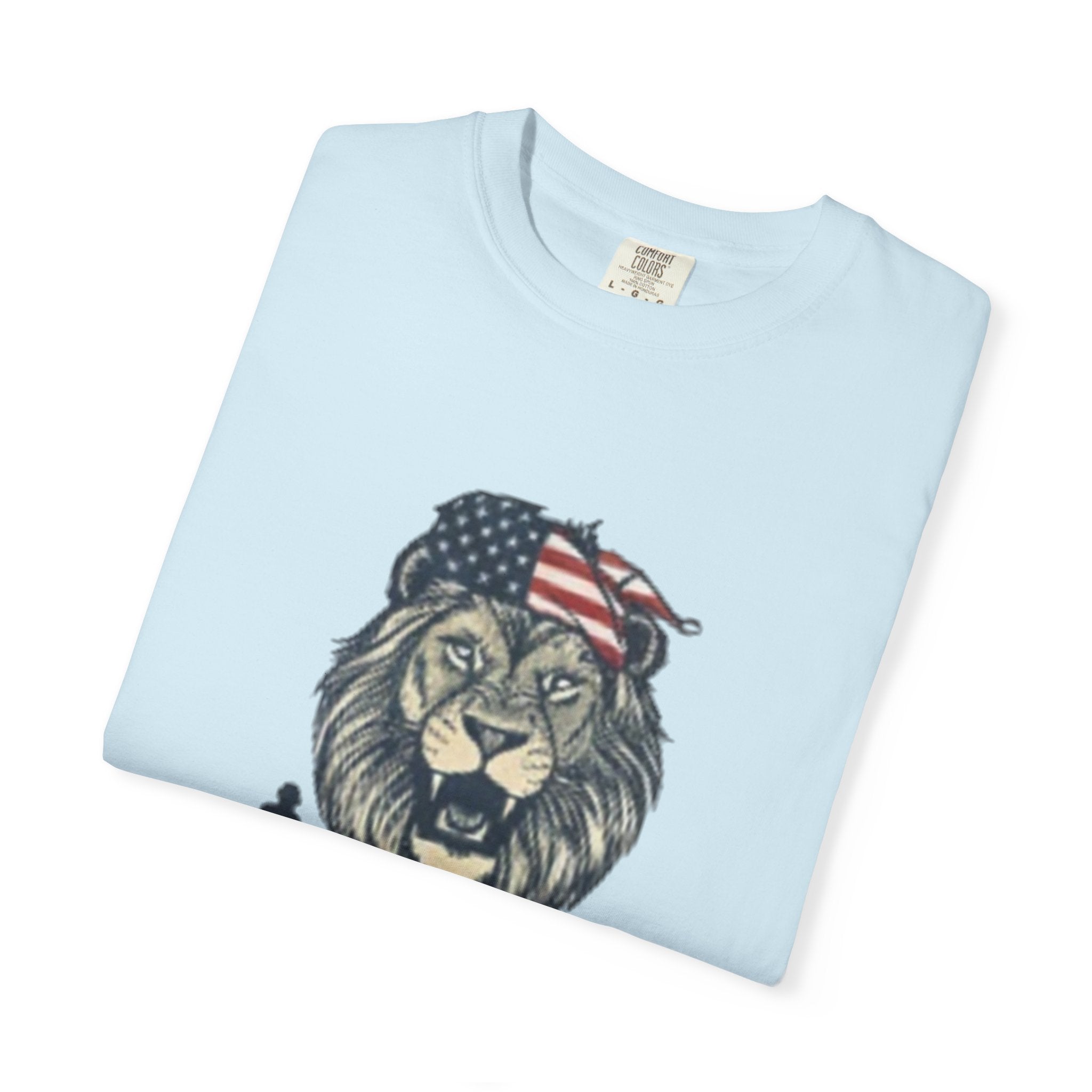 Raising Lions Not Sheep T-Shirt — Patriotic Lion Family Tee