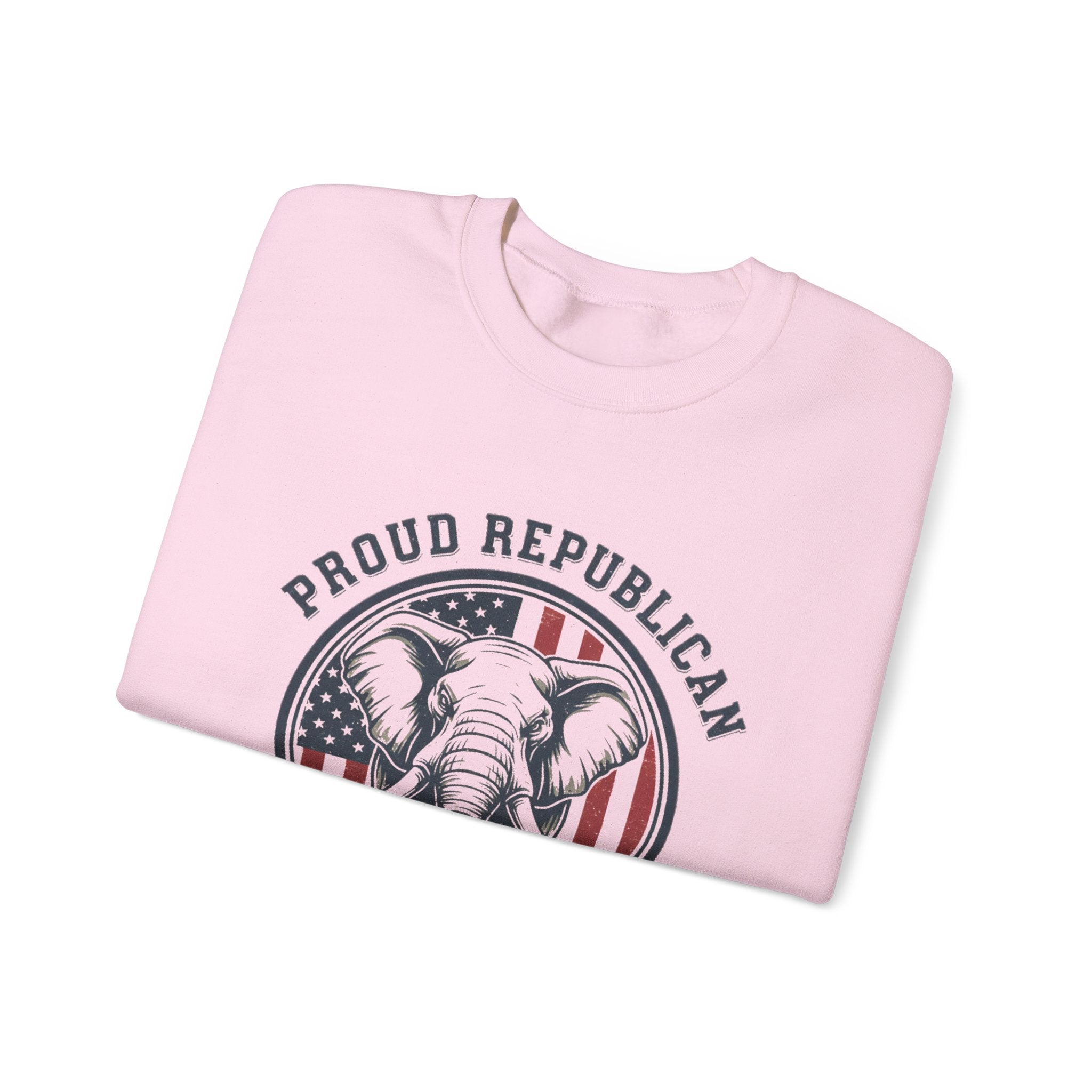 Republican 2028 Crewneck Sweatshirt — "Proud Republican" Elephant Patriotic Design