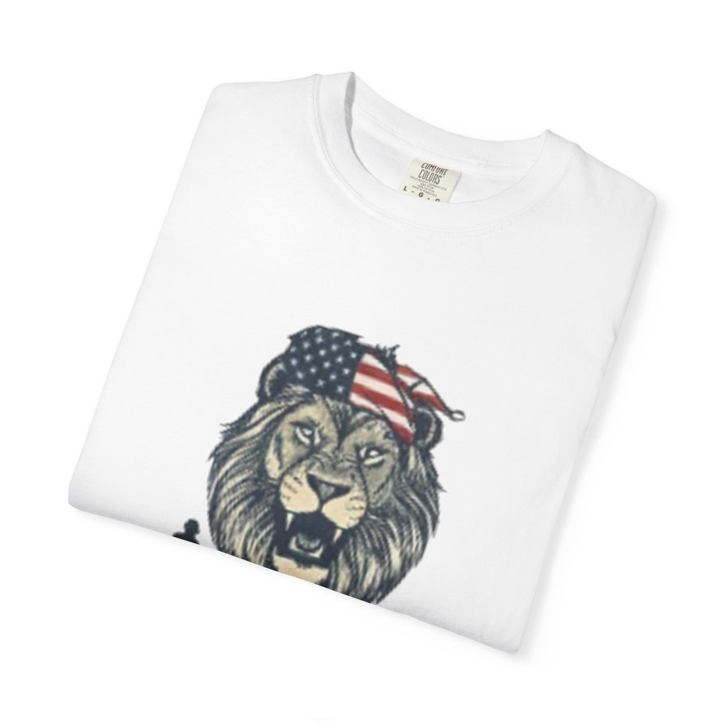 Raising Lions Not Sheep T-Shirt — Patriotic Lion Family Tee